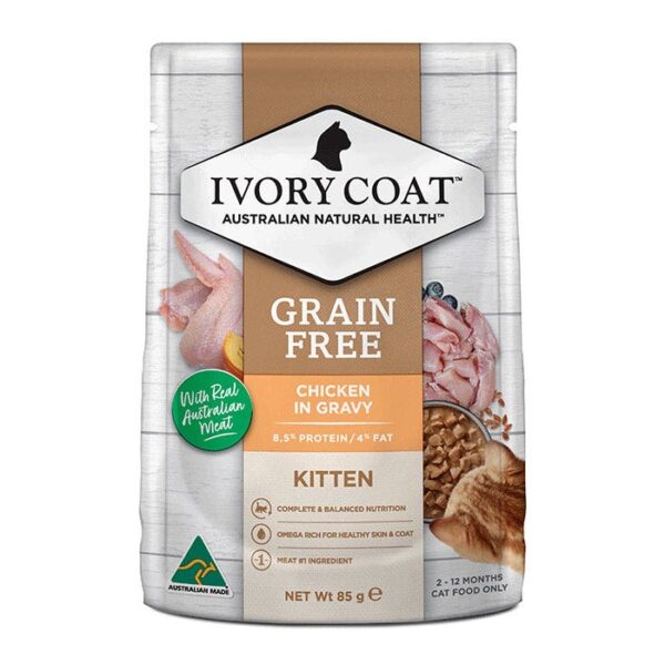 Grain Free Chicken Gravy Kitten Pouch 85g x 48 - Image 3