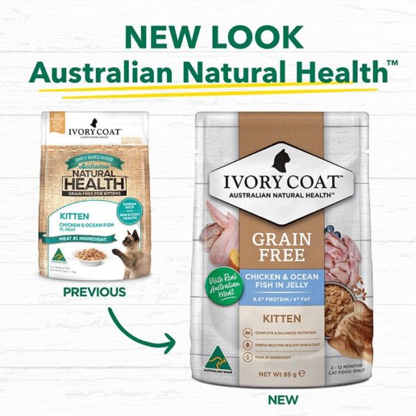 Grain Free Chicken & Ocean Fish Kitten Pouch 85g x 12 - Image 4