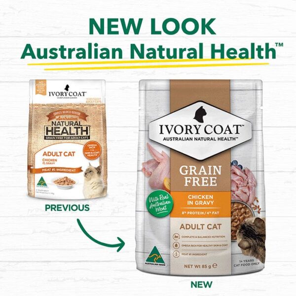 Grain Free Chicken Gravy Adult Cat Pouch 85g x 48 - Image 2