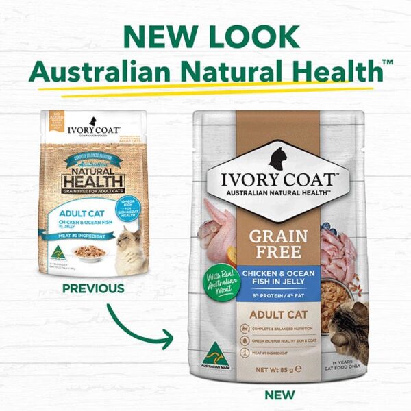 Grain Free Chicken & OFish Adult Cat Pouch 85g x 48 - Image 2