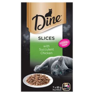 Slices Succulent Chicken Cat Food Tray 85g x 42