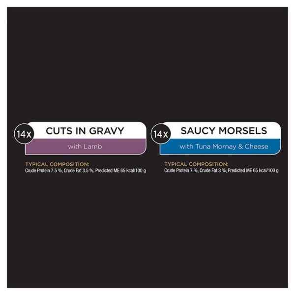 Variety Pack Lamb Gravy Tuna Mornay Cat Food Tray 85g x 28 - Image 8