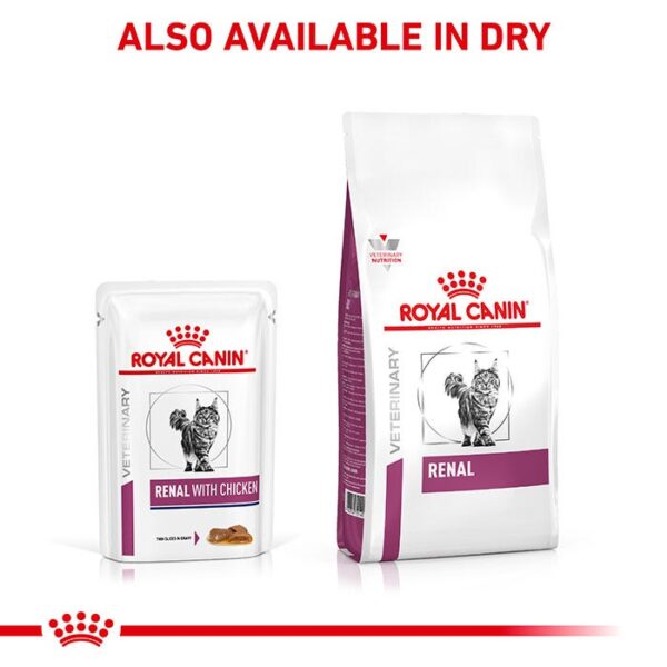 Renal Chicken Adult Cat Wet Food Pouch 85g x 12 - Image 6