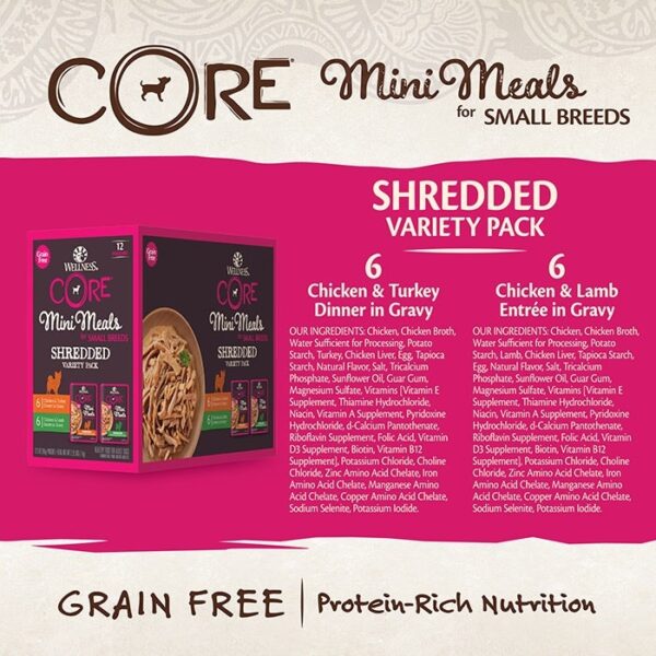 Mini Meals Variety Chk & Lamb Dog Pouch 85g x 12 - Image 6