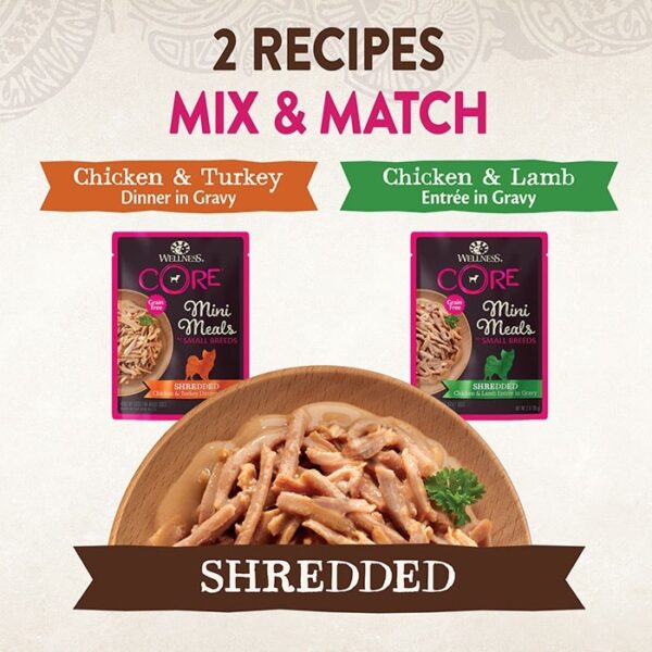 Mini Meals Variety Chk & Lamb Dog Pouch 85g x 12 - Image 2